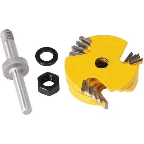 VERSAILLESFR 8mm Jeu De Forets De Toupie à 3 Ailes Réglables Router à Rainure Bits Fraise à Bois Mèche De Menuiserie Routeur T Forme Avec 6pcs Lame De Coupe 1,8mm, 2,5mm, 3mm, 4mm, 5mm, 6,35mm -Versailles – Image 4