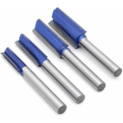 GUAZHUNIFR Tige De 6mm Fraise à Défoncer Fraise Droite Avec Tranchants En Carbure Fraise à Menuiserie Outil De Woodworking Cutter Guazhuni 4Pcs – Image 5