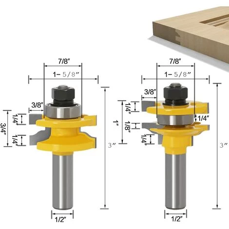 GUAZHUNIFR Fraise à Rainurer, Fraise à Bois Pour Outils De Menuiserie Guazhuni – Image 4