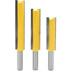 TINOR 3Pcs 8 Mm Queue Fraises De Fraisage Extra Longues, Fraise à Bois Fraise Extra-longue Fraise Droite à Bout 8mm * 1/2" * 50.8mm, 8mm* 1/2" * 63mm, 8mm* 1/2" * 76mm