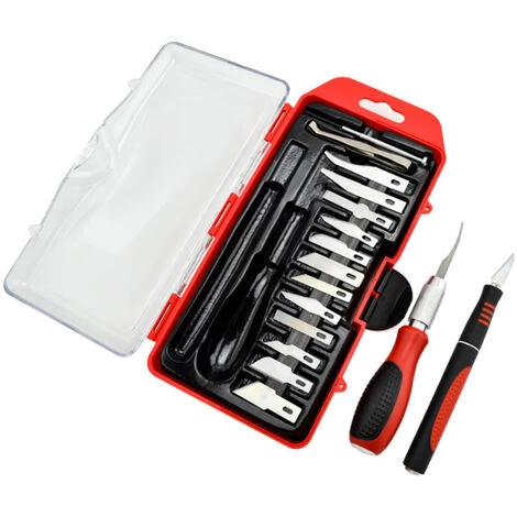SUPERSELLER Porte-outils De Toupie Ensemble De Couteaux D'artisanat Professionnels 16PCS Couteaux Pour La Sculpture De Scrapbooking De Passe-temps D'art Comprend Un Pochoir à Point Fin, 16 Pièces – Image 3