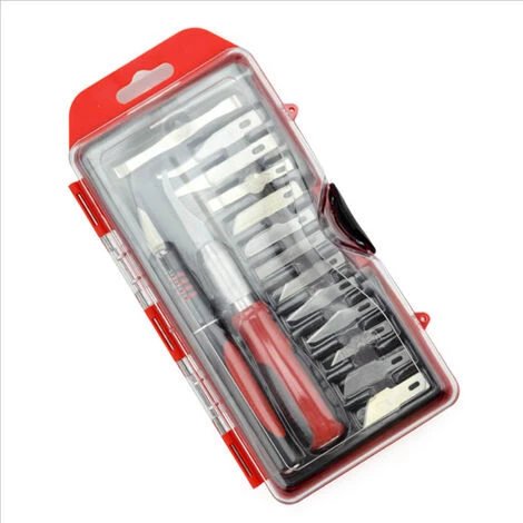 SUPERSELLER Porte-outils De Toupie Ensemble De Couteaux D'artisanat Professionnels 16PCS Couteaux Pour La Sculpture De Scrapbooking De Passe-temps D'art Comprend Un Pochoir à Point Fin, 16 Pièces – Image 4