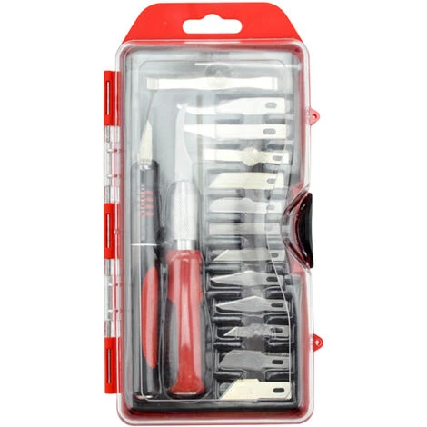 SUPERSELLER Porte-outils De Toupie Ensemble De Couteaux D'artisanat Professionnels 16PCS Couteaux Pour La Sculpture De Scrapbooking De Passe-temps D'art Comprend Un Pochoir à Point Fin, 16 Pièces – Image 5