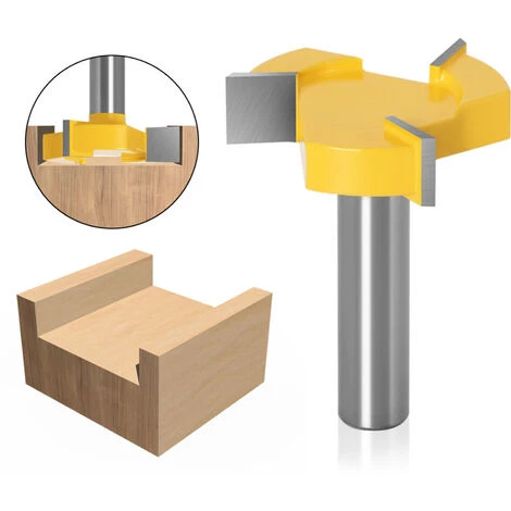 SUPERSELLER Fraise Pour Défonceuse, Affleureuse Et Toupie Spoilboard Surfaçage Routeur Bits 12mm Shank 3-Wings Dalle Aplatissement Routeur Bit Rabotage Bois Fraise Raboteuse Outil De Travail Du Bois, 12mm – Image 2