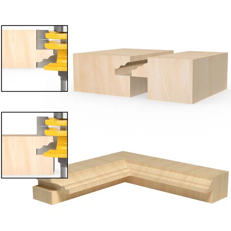 ELLE Routeur De Chemin De Fer En Verre à Poignée De 12mm Mèche à Bois Réversible Mèche à Bois – Image 4