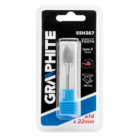 BRICOLINE Fraise à Métaux HM, Type E (ovale), 14 X 22 Mm, Queue 6 X 45 Mm – Image 3