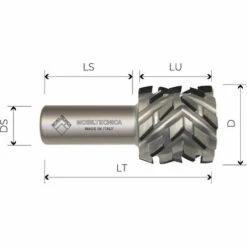 MTEC050.21 - FRAISE HÉLICOÏDALE POUR RECTIFICATION Z4+4 ANGLE AXIAL 40° - MOBILTECNICA _ .21_D50 | LU 23 | DS20 | LT83 | Z9 | AX40° | DR | H4,5