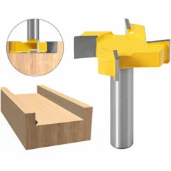 SUPERSELLER Fraise Pour Défonceuse, Affleureuse Et Toupie 1/2 '' Shank 4-Wings Rabbet Router Bit Slot Cutter Routeur Bit Bois Groove Fraisage Outil De Travail Du Bois, 0, 5 Pouce