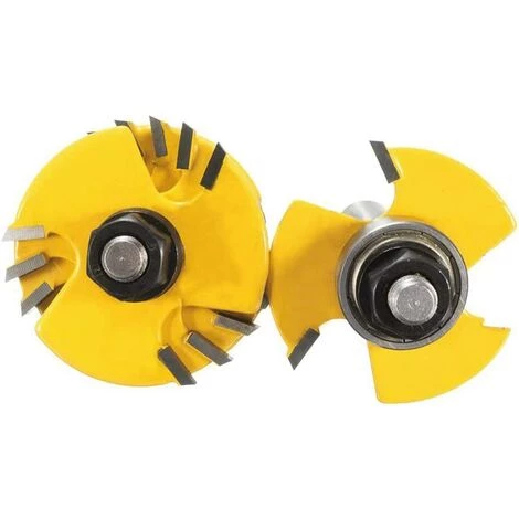 TINOR 12mm Jeu De Forets De Toupie à 3 Ailes Réglables Router à Rainure Bits Fraise à Bois Mèche De Menuiserie Routeur T Forme Avec 6pcs Lame De Coupe 1,8mm, 2,5mm, 3mm, 4mm, 5mm, 6,35mm – Image 4