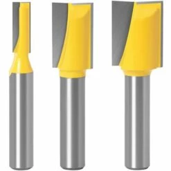 TINOR 8mm Fraises Droites Router Bit Fraise à Bois Motif De Garniture Routeur Bits Embout à Pointe De Fraise En Carbure Outil De Travail Du Bois 3 Pièces Ensemble