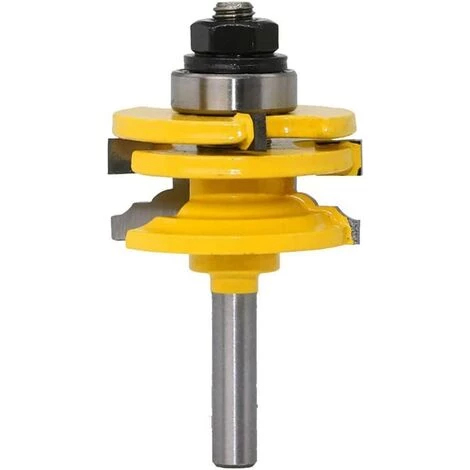 FLYME 8mm Shank Porte Rail Routeur Bit Réversible Routeur Bit Carbure Outils De Travail Du Bois