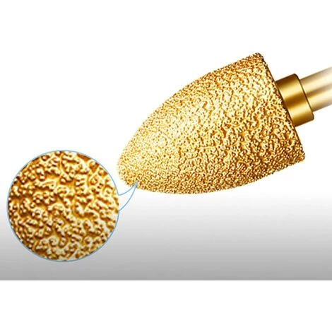 CHANCEY Diamant Tête De Meulage Fraises De Toupie - Tige De 6mm Fond Rond Métal Bits De Routeur Garniture Bavures Outils De Sculpture Pour Fonte/Acier Inoxydable/Tuiles/Marbre/Pierre (10mm)SEMAket,or – Image 3