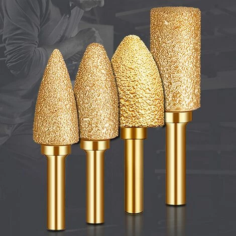 CHANCEY Diamant Tête De Meulage Fraises De Toupie - Tige De 6mm Fond Rond Métal Bits De Routeur Garniture Bavures Outils De Sculpture Pour Fonte/Acier Inoxydable/Tuiles/Marbre/Pierre (10mm)SEMAket,or – Image 5