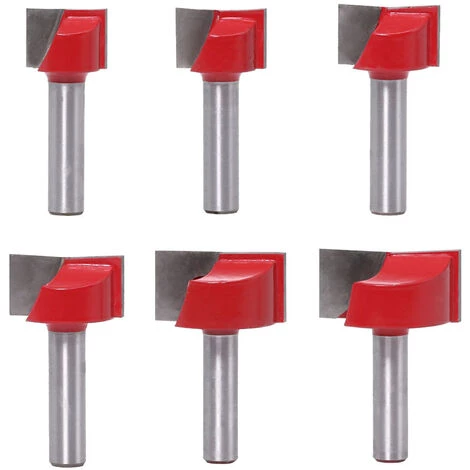 FR-LIFE BR-Vie 6Pcs 8mm Tige Fraise à Rainurer Pour Bois Fraisage à Menuiserie Fraise à Bois Fin Double Tranchant Nettoyage Du Fond De Bois Routeur Bits Dia De Coupe 18/20/22/25/30/32mm