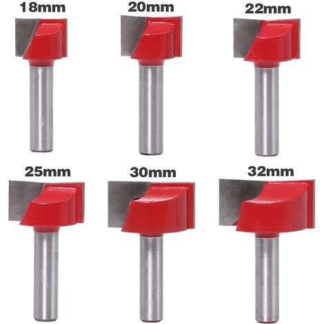 FR-LIFE BR-Vie 6Pcs 8mm Tige Fraise à Rainurer Pour Bois Fraisage à Menuiserie Fraise à Bois Fin Double Tranchant Nettoyage Du Fond De Bois Routeur Bits Dia De Coupe 18/20/22/25/30/32mm – Image 2