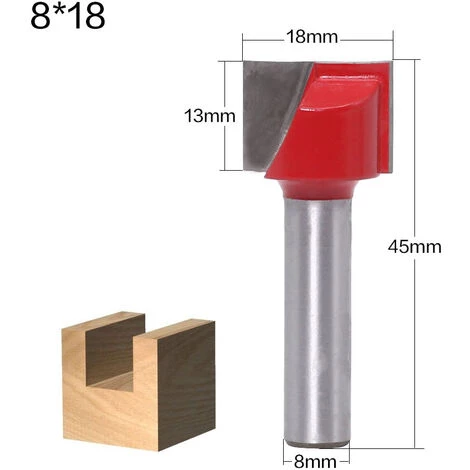 FR-LIFE BR-Vie 6Pcs 8mm Tige Fraise à Rainurer Pour Bois Fraisage à Menuiserie Fraise à Bois Fin Double Tranchant Nettoyage Du Fond De Bois Routeur Bits Dia De Coupe 18/20/22/25/30/32mm – Image 5