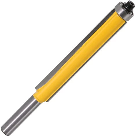 AIDUCHO 1Pcs 8mm Tige Fraise à Affleurer à Roulement, Fraise à Copier Avec Roulement Supérieur, Extra-longue Fraise à Bois - 8*1/2*63.5