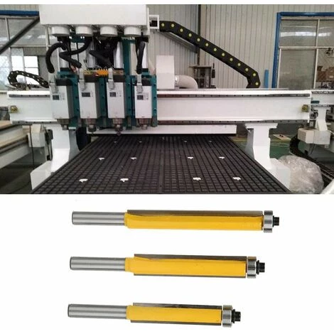 AIDUCHO 1Pcs 8mm Tige Fraise à Affleurer à Roulement, Fraise à Copier Avec Roulement Supérieur, Extra-longue Fraise à Bois - 8*1/2*63.5 – Image 4