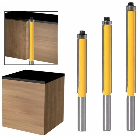 AIDUCHO 1Pcs 8mm Tige Fraise à Affleurer à Roulement, Fraise à Copier Avec Roulement Supérieur, Extra-longue Fraise à Bois - 8*1/2*63.5 – Image 5