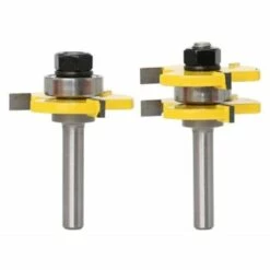 AOUGO Rainure Et Languette Fraise Ensemble 3 Cannelures 8mm Tige T Forme Bois Fraise Fraise Outils De Travail Du Bois