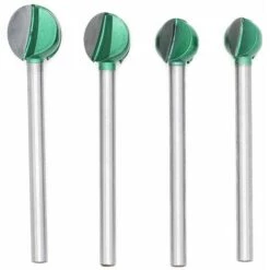 CHANCEY 4Pcs 6mm Tige 16/18/ 20/ 22mm Alliage D'acier Tungstène Lame Bille Routeur Bûcheron, Fraise à Fond Rond Bois Fraise à Rainurer Pour Défonceuse Outil De Coupe Bit De Routeur，SEMAket