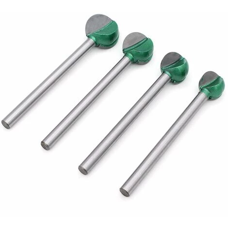 CHANCEY 4Pcs 6mm Tige 16/18/ 20/ 22mm Alliage D'acier Tungstène Lame Bille Routeur Bûcheron, Fraise à Fond Rond Bois Fraise à Rainurer Pour Défonceuse Outil De Coupe Bit De Routeur,SEMAket – Image 4