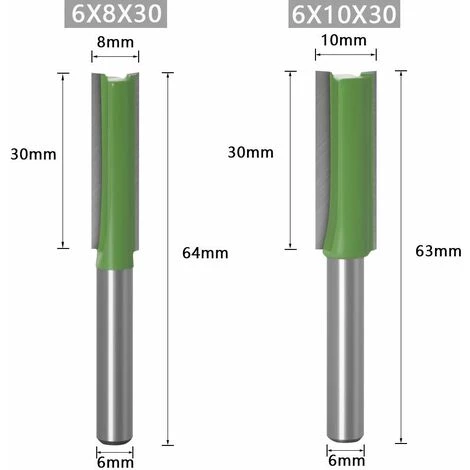 CHANCEY 7pcs Tige De 6mm Fraise à Défoncer Fraise Droite Avec Tranchants En Carbure Fraise à Menuiserie Outil De Woodworking Cutter,SEMAket â Image 5