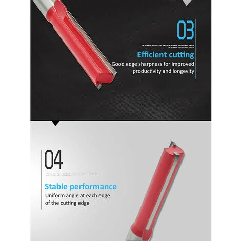 LUCKY-88 Fraise En Alliage Allongé Pour Le Travail Du Bois, Outil De Rainurage Pour Le Travail Du Bois (1/2*1/2*2) – Image 4