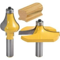 Cisea 2pcs Handrail Router Bit Set - Standard/Flute Moulding Cutter - 1/2 '' Shank For Staircase & Rampes Handrails