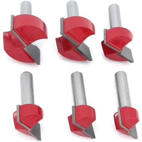 Cisea 6Pcs 8mm Tige Fraise à Rainurer Pour Bois Fraisage à Menuiserie Fraise à Bois Fin Double Tranchant Nettoyage Du Fond De Bois Routeur Bits Dia De Coupe 18/20/22/25/30/32m – Image 3