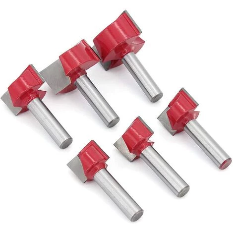 Cisea 6Pcs 8mm Tige Fraise à Rainurer Pour Bois Fraisage à Menuiserie Fraise à Bois Fin Double Tranchant Nettoyage Du Fond De Bois Routeur Bits Dia De Coupe 18/20/22/25/30/32m – Image 4