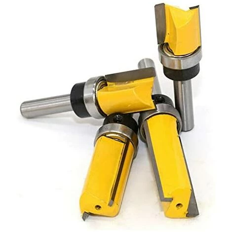 TOPHOMER Fraise à Copier, Routeur De Fraise à Bois Queue 8mm Lame 50mm En Acier Allié Haute Qualité Pour Travail Du Bois Massif/Panneau De Particules/ MDF à La Main, Jaune (8*3/4*50mm)