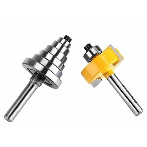 TOPHOMER Fraise De D¨¦fonceuse Outil Menuserie 1/2"H Shank Bit Avec 6 Ensemble Roulements Pour Plusieurs Profondeurs 3/8 '' 3/8 ''5/8 ''3/4 ''7/8 ''1-1/8 '' Outil De Menuiserie