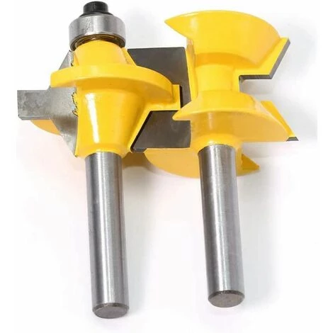 NAXUNNN 2Pcs Router Bit Set 8mm Shank 120 Degrés Fraise à Bois Rainure De Travail Du Bois Outil U De Coupe – Image 5