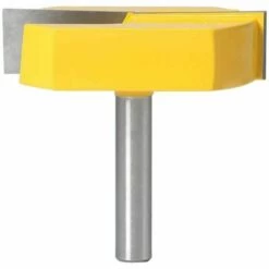 SINCèREETALI Fraise Defonceuse 8mm, Fraise Rabotage De Surface De Nettoyage De Fond, T-Track Routeur à Rainure En T Forme Routeur Bits, 8x57mm En Bas, Lame Jaune