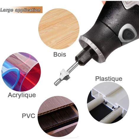 LITZEE Ensemble De Fraises à Défoncer, 3mm(1/8") Fraises Rotatives Gravure à Bois Pour Bricolage Gravure Menuiserie Dremel Accessoires Outils – Image 2