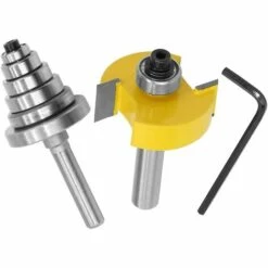 PREMIER éLOGE 8mm Fraise De Défonceuse à Feuillure Routeur Bit Avec 6 Ensemble Roulements Pour Plusieurs Profondeurs 28,6 Mm, 22,2 Mm, 19,05 Mm, 15,9 Mm, 12,7 Mm, 9,52 Mm Outil De Menuiserie
