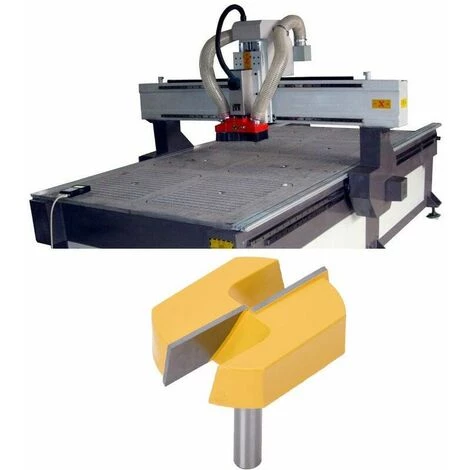 MERéTéET MèChe De Routeur En Alliage YG6 8x57mm Surface InféRieure Rabotage Fraise à Bois 8mm DiamèTre De Tige MèChe De Routeur De Nettoyage InféRieur – Image 3