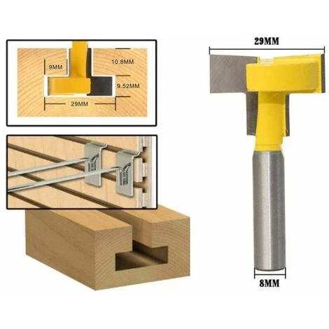 ENLENK Fraise à Rainurer En T Et Rainure En T - Tige De 8 Mm - Outil De Coupe Droite Professionnel Pour Le Travail Du Bois – Image 2