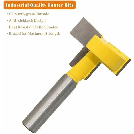 ENLENK Fraise à Rainurer En T Et Rainure En T - Tige De 8 Mm - Outil De Coupe Droite Professionnel Pour Le Travail Du Bois – Image 4