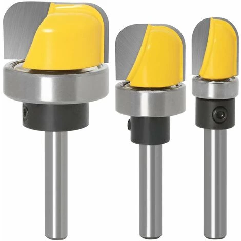 LLOVE Roulement à Billes 1/4" Shank & Shell Milling Bit Set 3pcs