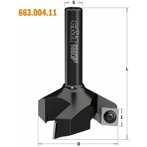 CMT ORANGE TOOLS 663.005.11 FRAISE HW AVEC COUTEAU HW Z3 S=12X38 D=38X12X60 DR – Image 2