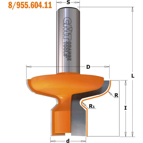 CMT ORANGE TOOLS 855.606.11 FRAISES POUR POIGNÉES Z2 S=12.7 D=16/36X16X60 DR – Image 2