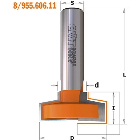 CMT ORANGE TOOLS 855.606.11 FRAISES POUR POIGNÉES Z2 S=12.7 D=16/36X16X60 DR – Image 5