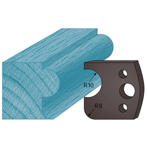 PRESTAMAT Jeu De 2 Contre-fers Profilés Ht. 38 X 4 Mm Boudon Et Congé A04 Pour Porte-outils De Toupie - Diamwood Platinum