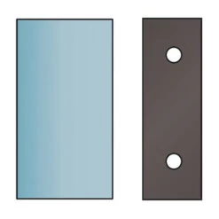 PRESTAMAT Jeu De 2 Contre-fers Profilés Ht. 88 X 5 Mm à Calibrer / Feuillurer A590.090 Pour Porte-outils De Toupie - Diamwood Pla