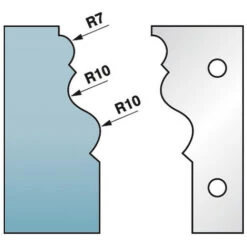 PRESTAMAT Jeu De 2 Fers Profilés Ht. 90 X 5,5 Mm Corniche N°2 M590.302 Pour Porte-outils De Toupie - Diamwood Platinum